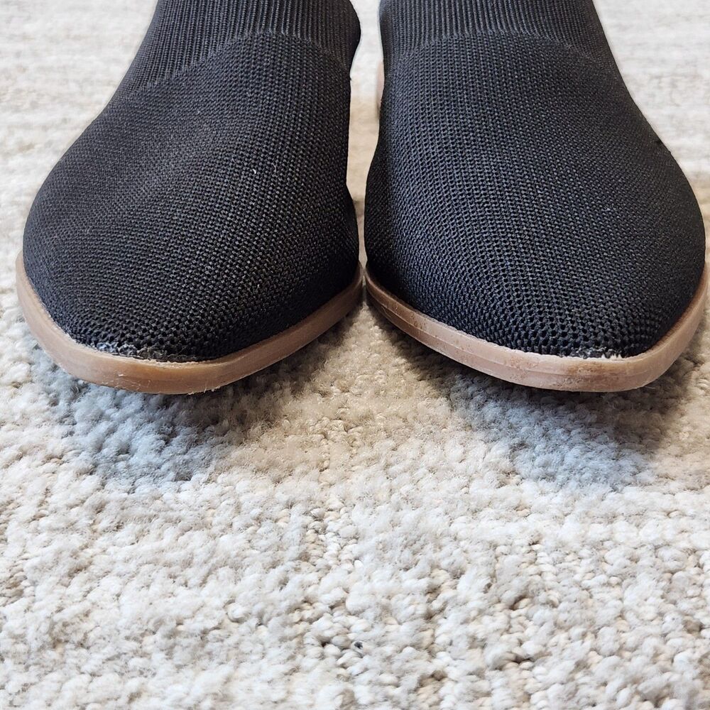 STEVEN women's Valdez knit point toe slip-on mules shoes black size 9 - Picture 3 of 8